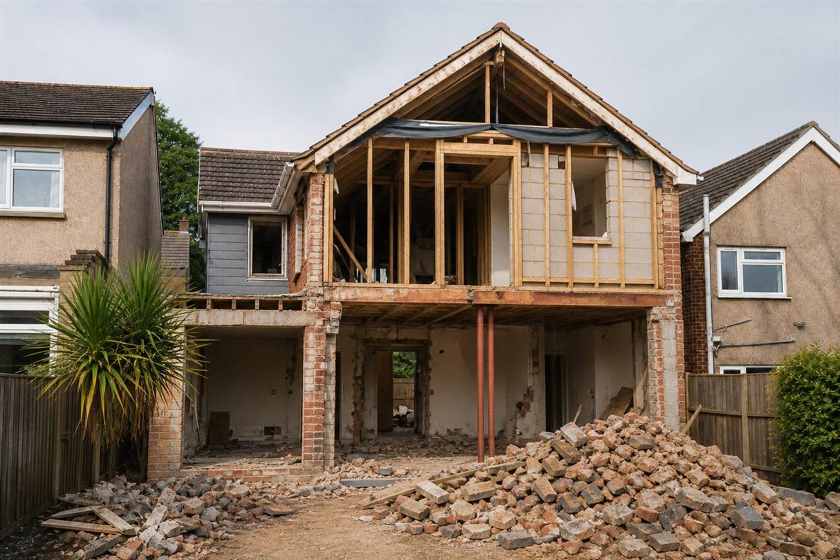 Strip-out & groundworks — Double-Storey Extension